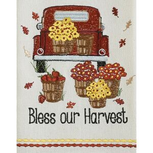 Park Designs Bless Our Harvest Pick Up Truck Embroidered Kitchen Dish Towel